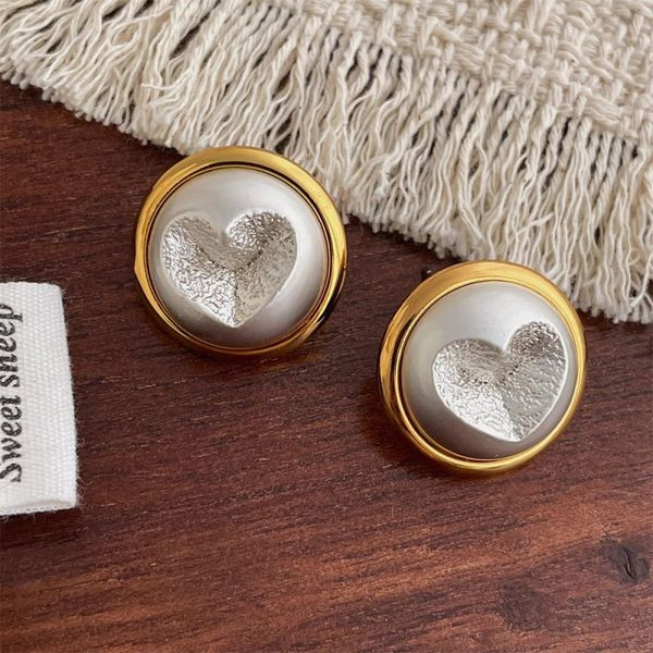 Минималистичные пусеты Сердца в оправе CJL80765