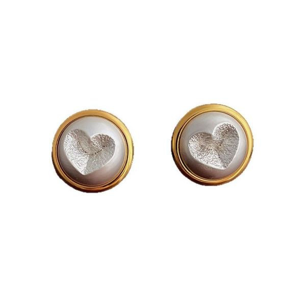 Минималистичные пусеты Сердца в оправе CJL80765