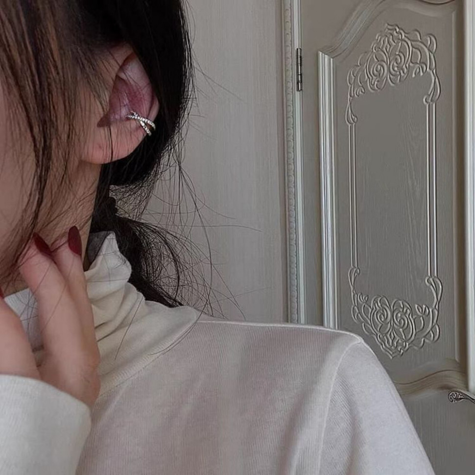 Серебристый кафф Перекрестие 1J11401CJJ