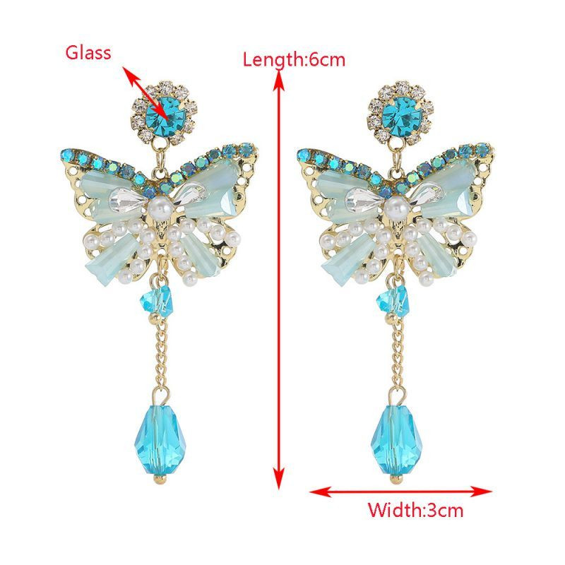 Массивные висячие серьги с радужными кристаллами и цепями CJL17006