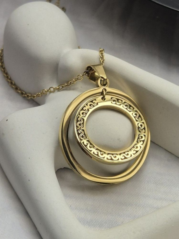 Колье медицинская сталь с напылением золотом J10809CJJ Колье медицинская сталь с напылением золотом J10809CJJ