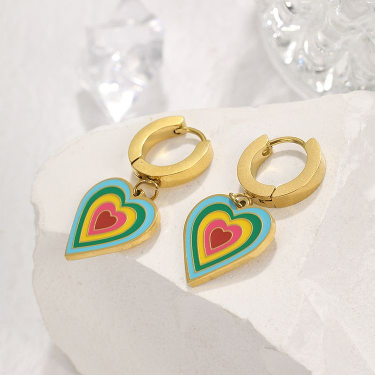 Серьги медицинская сталь с напылением золотом J10877CJJ