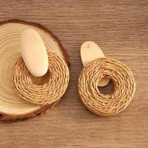 Комбинированные серьги-пусеты из акрила CJN34154