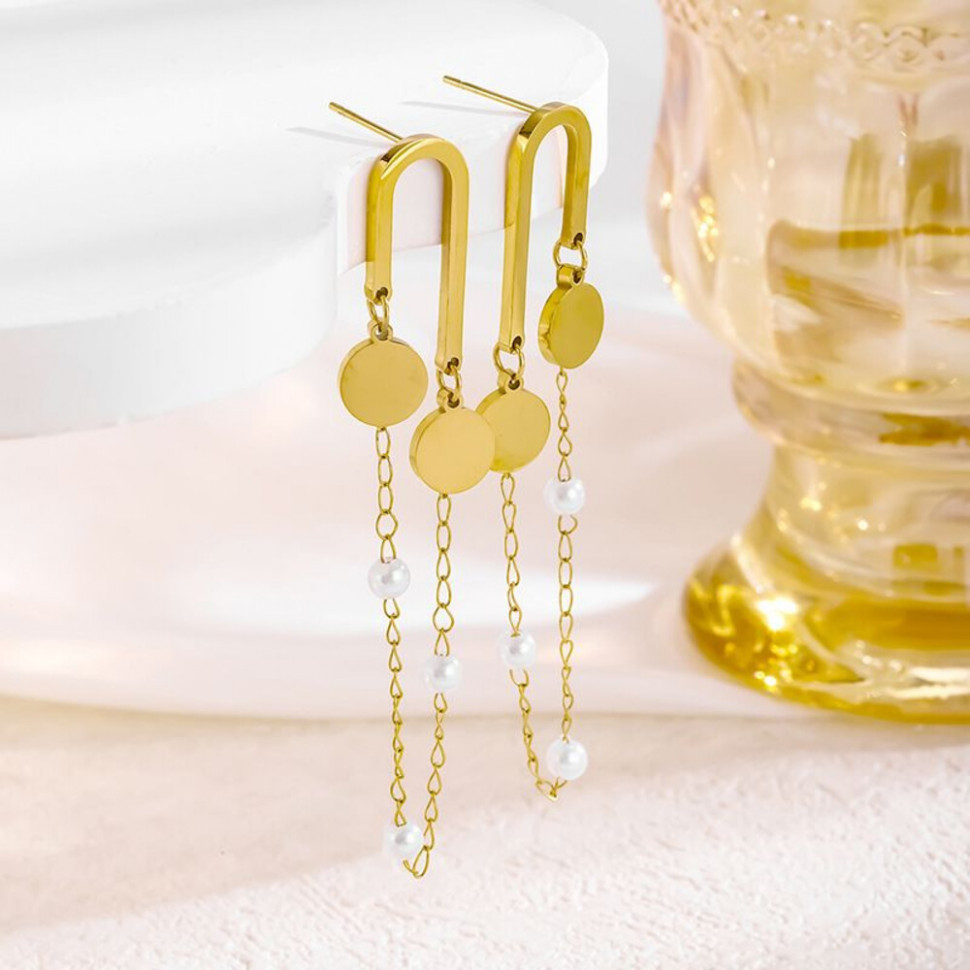 Серьги сталь CJH86244