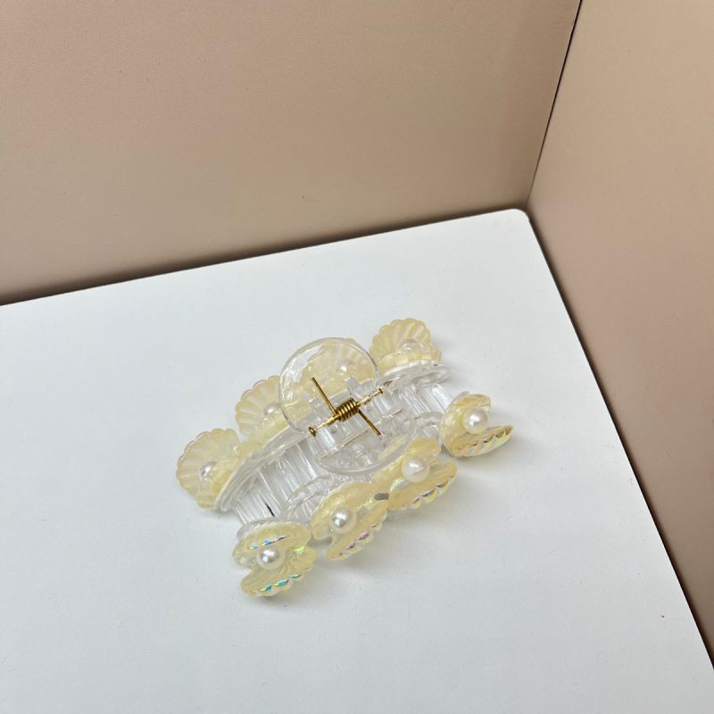 Краб из акрила с ракушками и жемчугом прозрачный CJY84653
