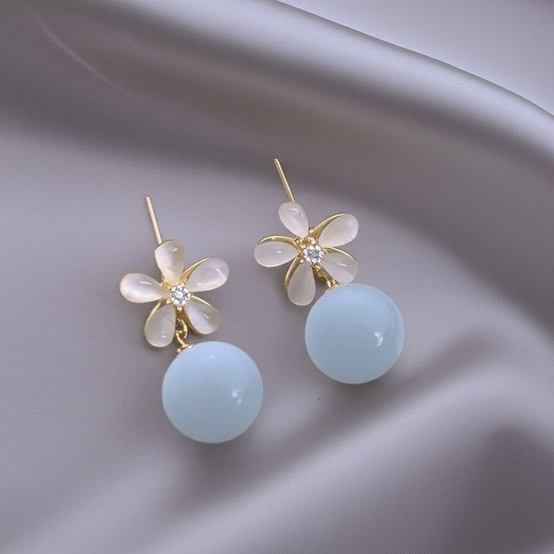 Серьги-гвоздики ювелирный сплав с серебряным гвоздиком 1J11941CJJ