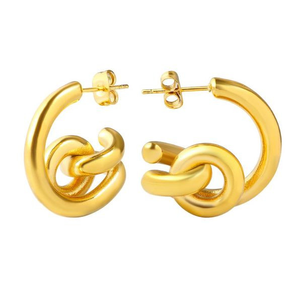 Серьги-пусеты Спирали объемные глянцевые CJL48973 Серьги-пусеты Спирали объемные глянцевые CJL48973