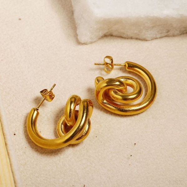 Серьги-пусеты Спирали объемные глянцевые CJL48973 Серьги-пусеты Спирали объемные глянцевые CJL48973