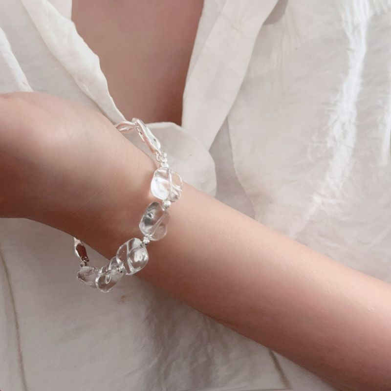 Текстурный браслет с элементами из горного хрусталя CJG62432 Текстурный браслет с элементами из горного хрусталя CJG62432