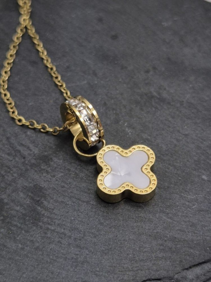 Колье медицинская сталь с напылением золотом J10812CJJ