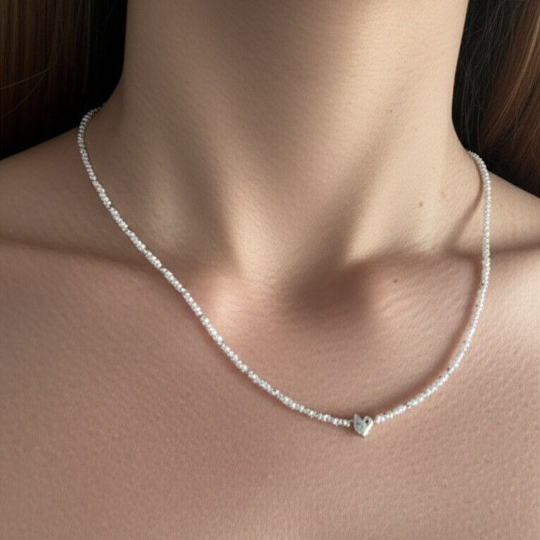 Минималистичные бусы из светлого бисера Миюки 1J11833CJJ