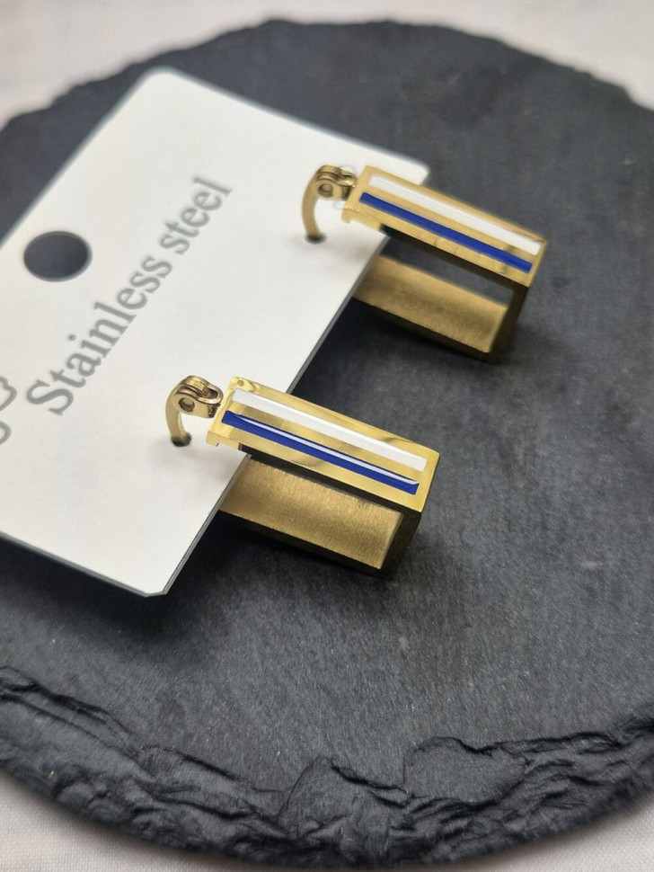 Серьги медицинская сталь с напылением золотом J11287CJJ