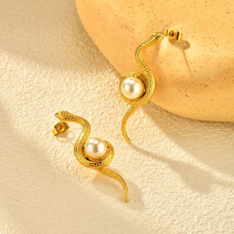 Серьги Висячие Абстрактные линии CJN82433