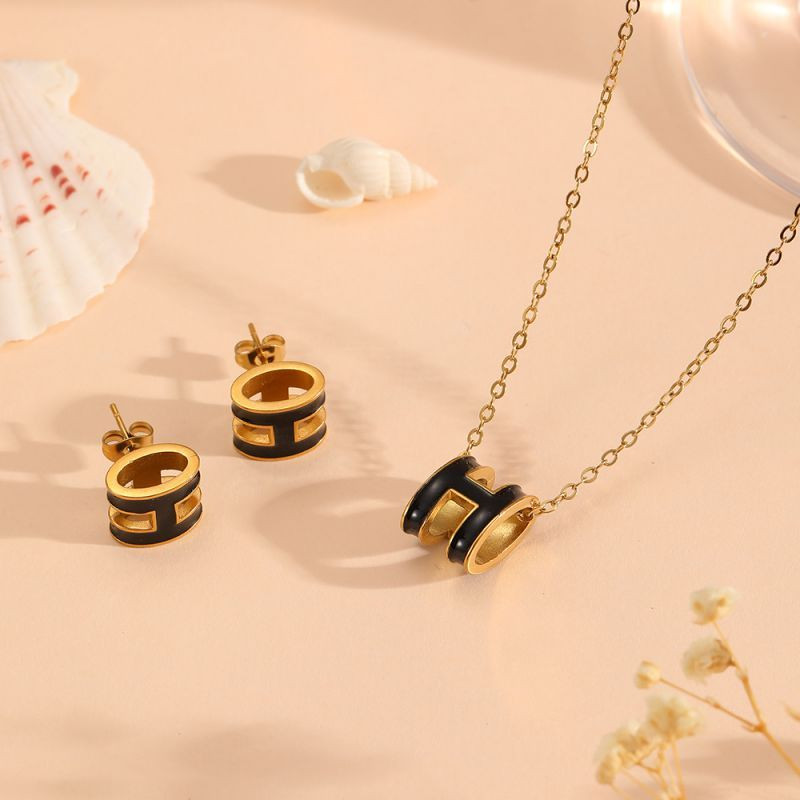 Стальной комплект бижутерии CJP55512 Стальной комплект бижутерии CJP55512