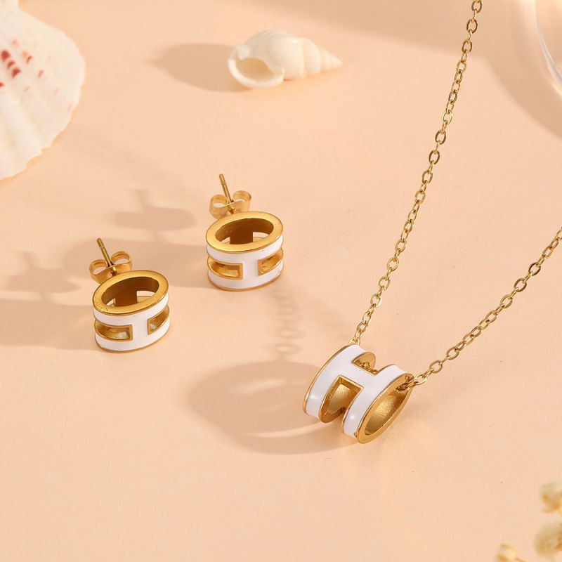 Стальной комплект бижутерии CJP55512 Стальной комплект бижутерии CJP55512