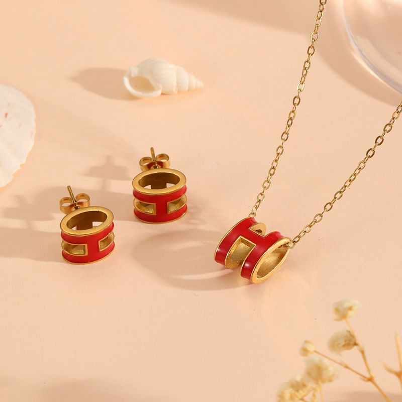 Стальной комплект бижутерии CJP55512 Стальной комплект бижутерии CJP55512