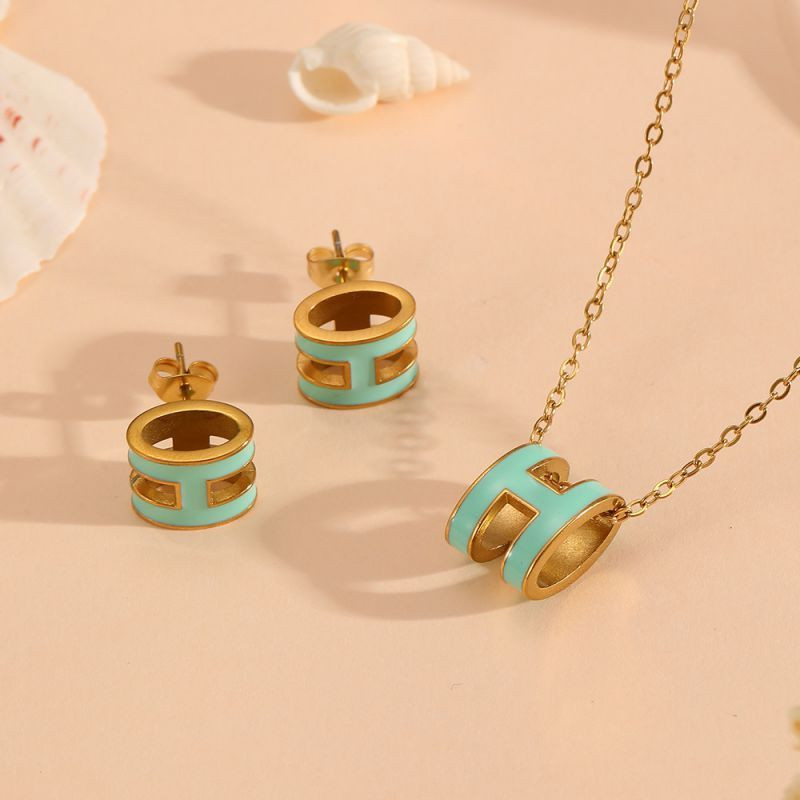 Стальной комплект бижутерии CJP55512 Стальной комплект бижутерии CJP55512