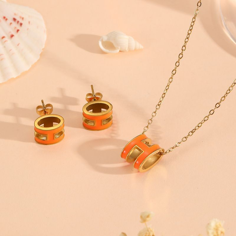 Стальной комплект бижутерии CJP55512 Стальной комплект бижутерии CJP55512