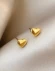 Стальные серьги с напылением золотом с кулоном в виде сердца J10124(CJJ)