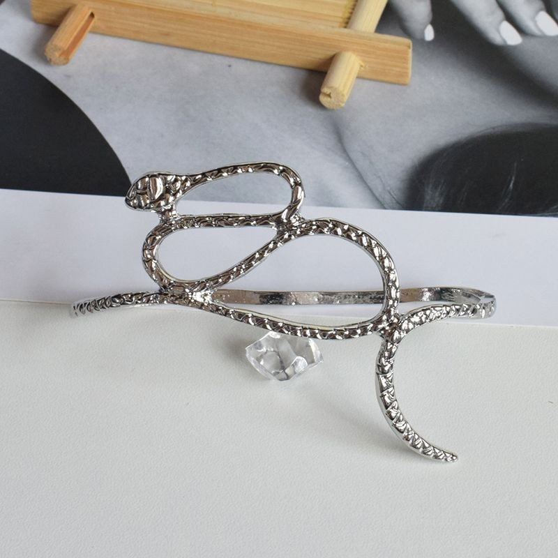 Браслет жесткий змея с фактурной проработкой CJG65269