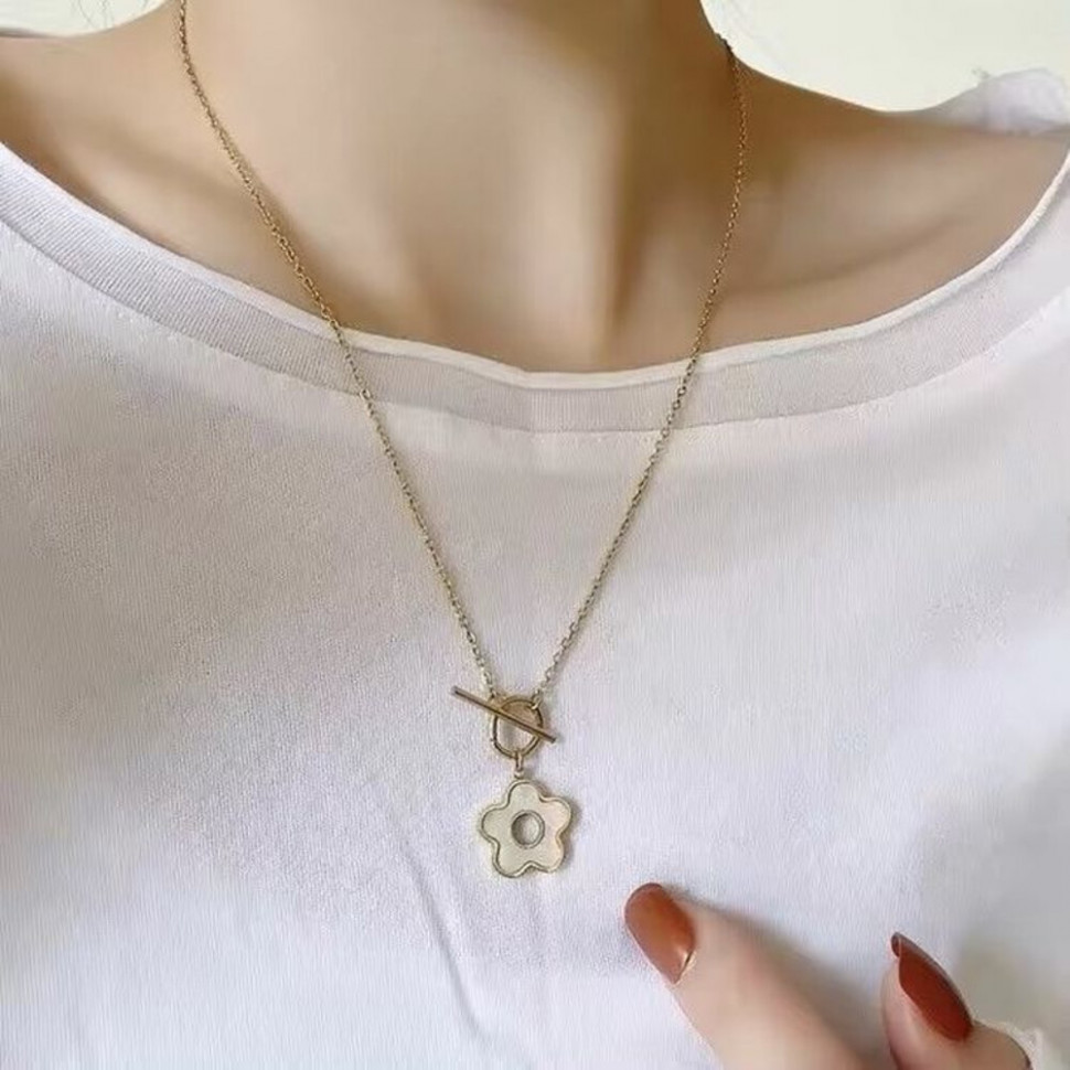 Колье медицинская сталь с напылением золотом J10813CJJ Колье медицинская сталь с напылением золотом J10813CJJ