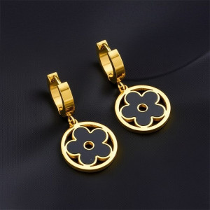 Серьги медицинская сталь с напылением золотом J10879CJJ Серьги медицинская сталь с напылением золотом J10879CJJ