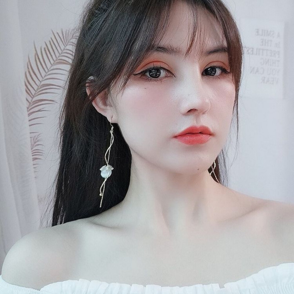 Серьги-спирали с жемчужной каплей J10453CJJ