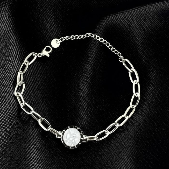 Браслет-цепочка с перламутровым диском J11188CJJ