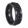 Чёрное кольцо из стали с бутылочным открывачком CJZ52803