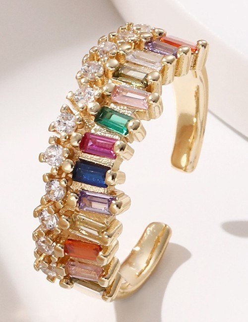 Радужное кольцо-дорожка с разноцветными кристаллами U82323