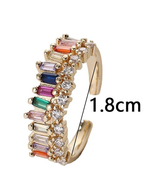 Радужное кольцо-дорожка с разноцветными кристаллами U82323