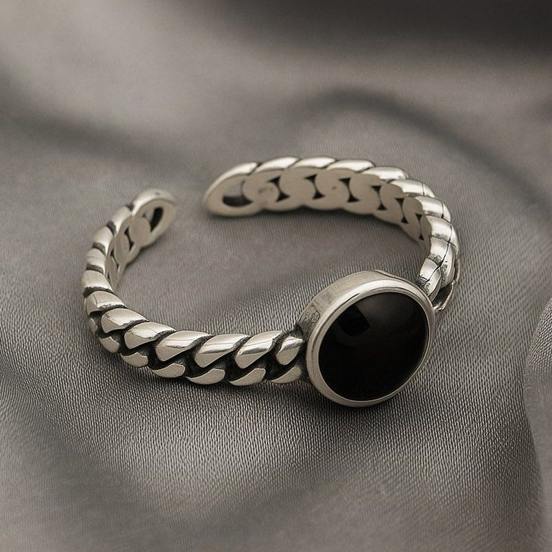 Кольцо в виде цепи с круглым декоративным элементом 1J12088CJJ Кольцо в виде цепи с круглым декоративным элементом 1J12088CJJ