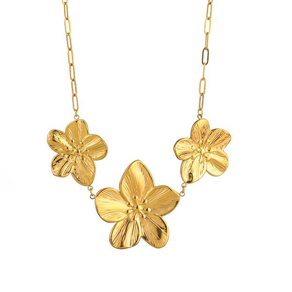 Золотистая цепочка с цветами лотоса CJL81864 Золотистая цепочка с цветами лотоса CJL81864