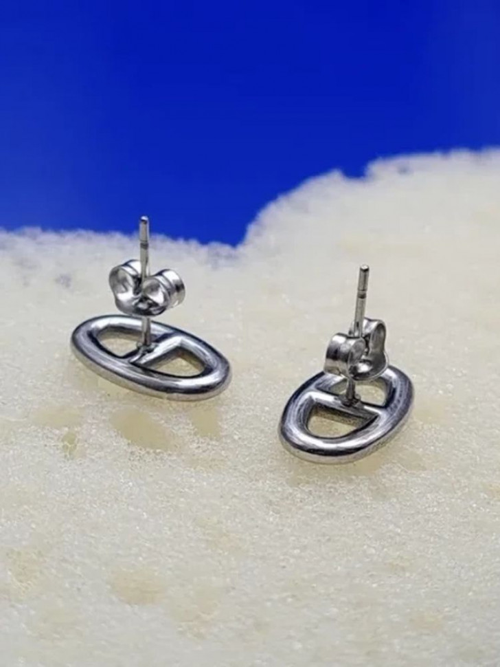 Стальные серьги-пусеты с кулоном CD 1J10125(CJJ)