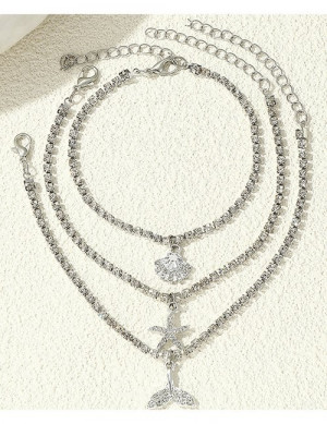 Набор браслетов на ногу морской Z52054 Набор браслетов на ногу морской Z52054