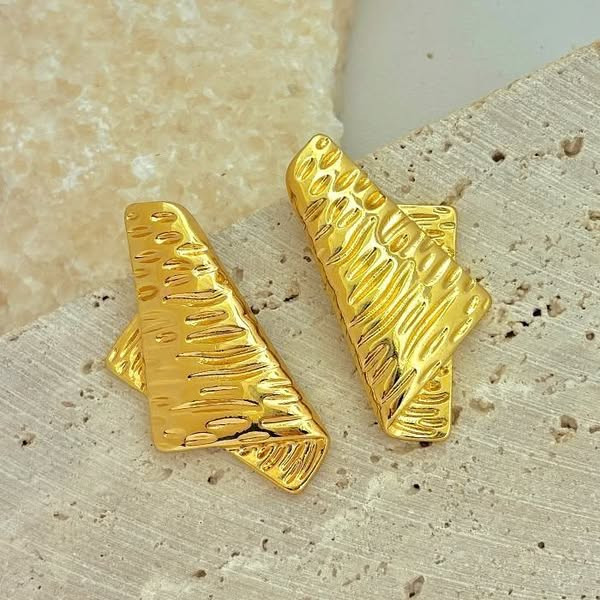 Объемные серьги-ракушки «Золотая волна» 1J11734CJJ