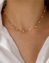 Минималистичная Цепочка с редкими жемчужными вставками G31699