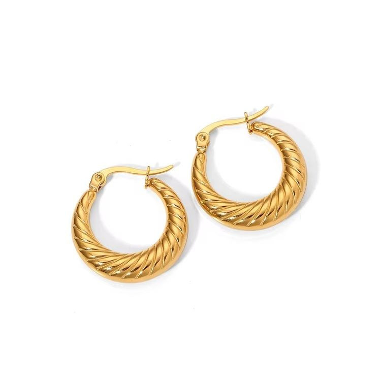 Серьги медицинская сталь с напылением золотом J10884CJJ