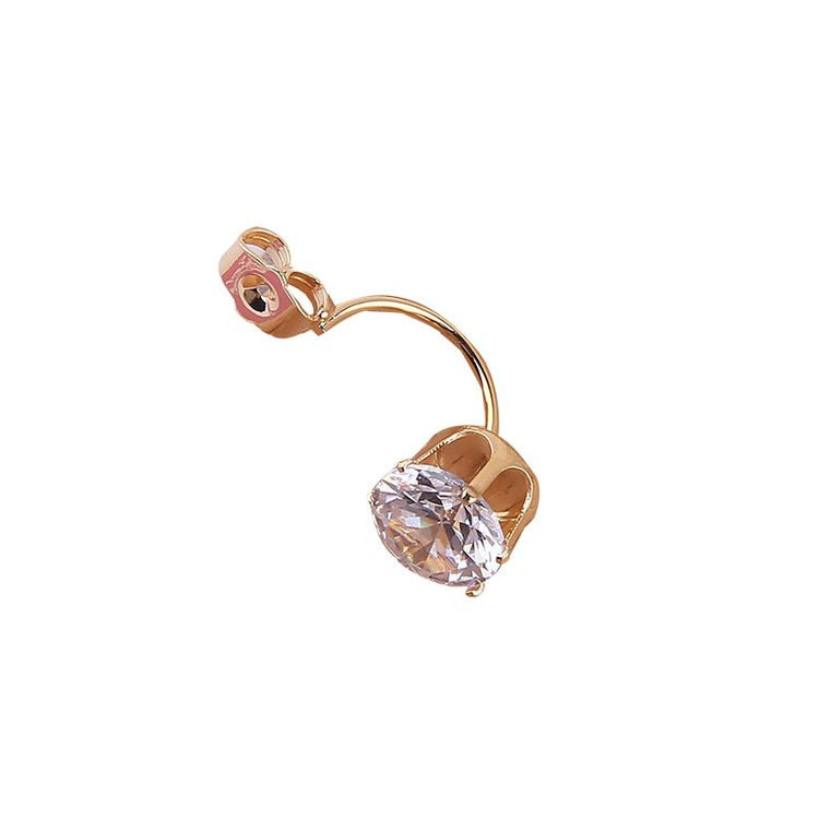 Серьги из стали цветы с напылением золотом J11525CJJ