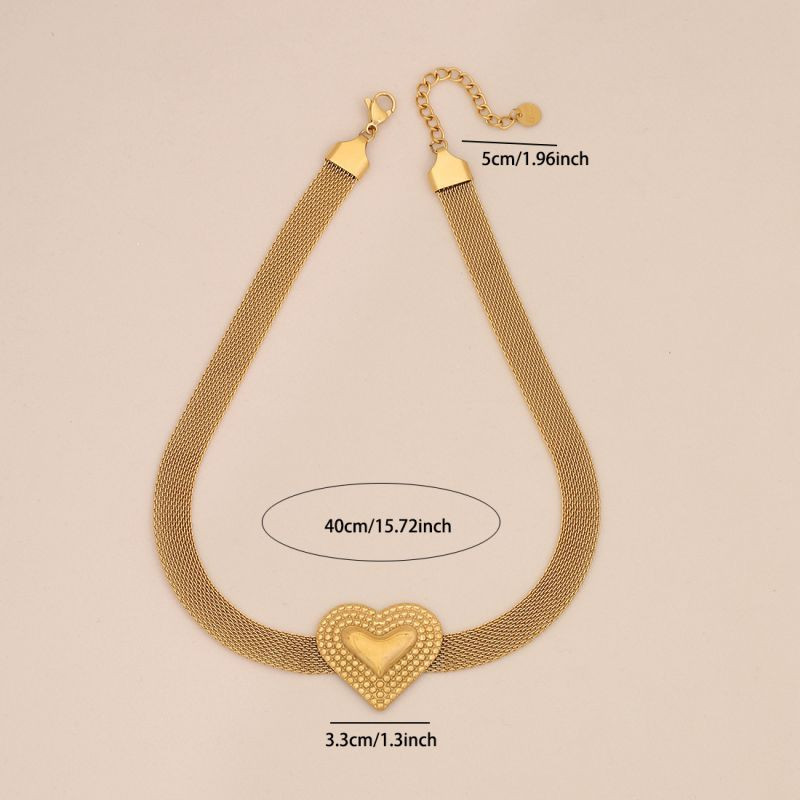 Золотистый чокер с сердцем CJM33391