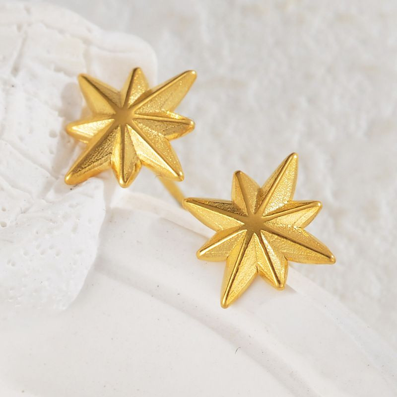 Серьги-пусеты Полумесяцы фактурные CJL35127