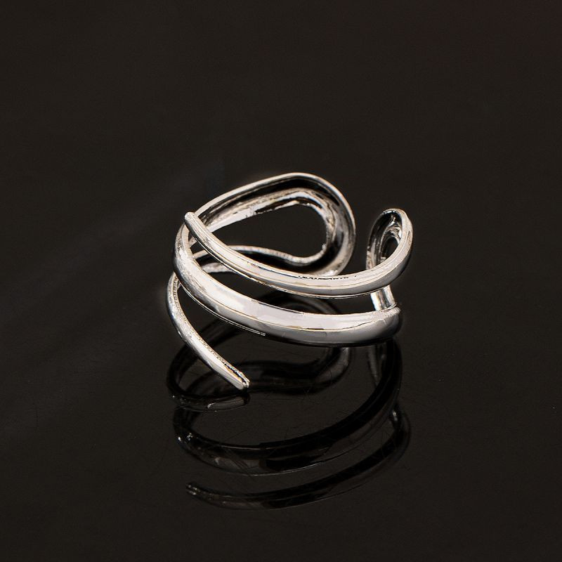 Многослойное разомкнутое кольцо-спираль в золотистом цвете CJH67225