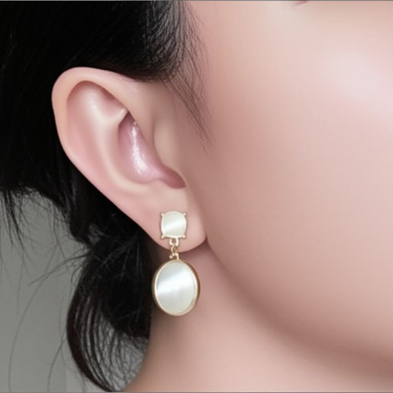 Серьги-гвоздики ювелирный сплав с серебряным гвоздиком 1J11944CJJ