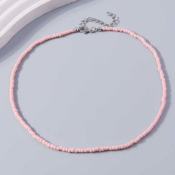 Тонкие бусы из красного камня в минималистичном стиле CJL40694 Тонкие бусы из красного камня в минималистичном стиле CJL40694