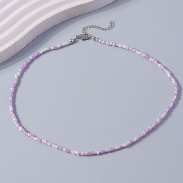 Тонкие бусы из красного камня в минималистичном стиле CJL40694 Тонкие бусы из красного камня в минималистичном стиле CJL40694