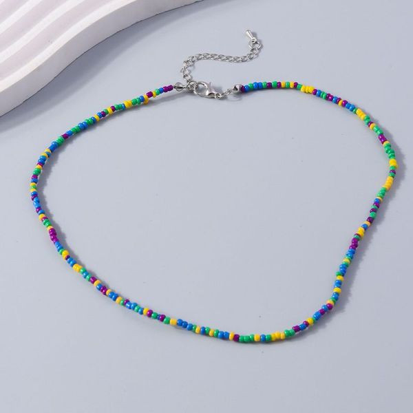 Тонкие бусы из красного камня в минималистичном стиле CJL40694 Тонкие бусы из красного камня в минималистичном стиле CJL40694