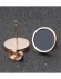 Стальные серьги с напылением золотом круглые с черной вставкой J10018(CJJ)
