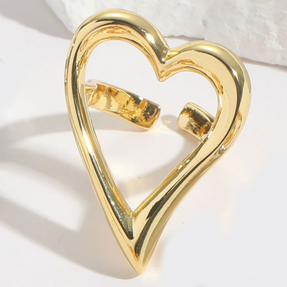 Крупное разомкнутое кольцо в виде полого контура сердца CJH88409