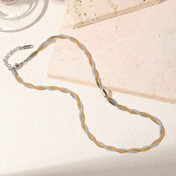 Золотистая цепочка крученого плетения CJL81930 Золотистая цепочка крученого плетения CJL81930