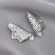 Серебристые абстрактные серьги-пластины 1J11735CJJ
